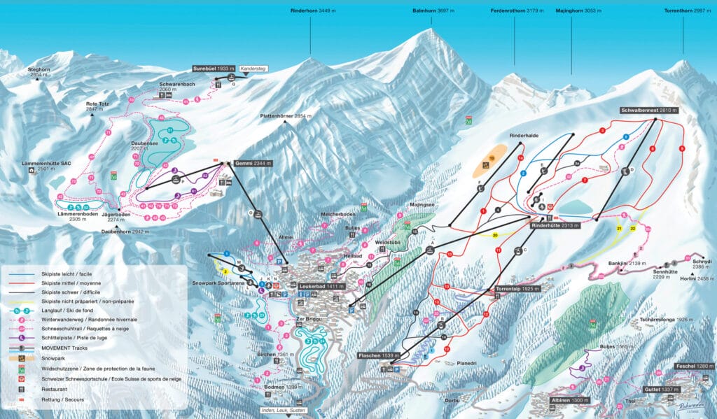 Leukerbad ski slopes plan in Switzerland
