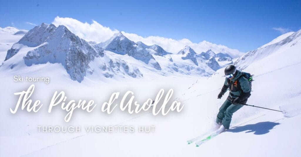 Ski touring up to Pigne d'Arolla