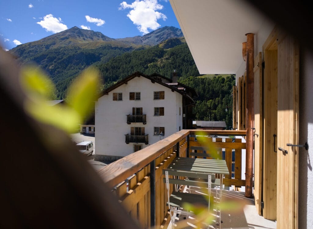 private balcony of our lac bleu room